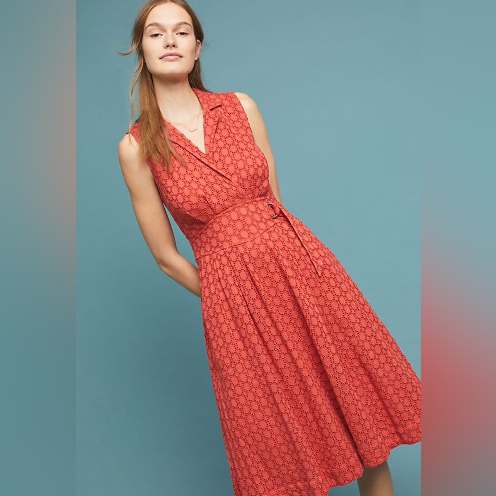 Anthropologie eyelet Sleeveless Dress